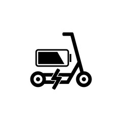 Electric scooter icon isolated on transparent background