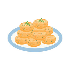 perkedel traditional food illustration