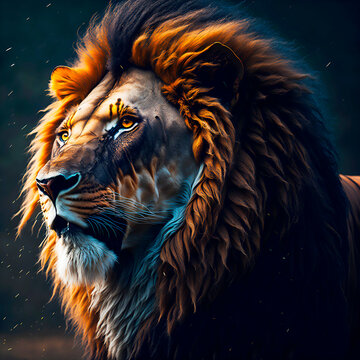 lion head portrait