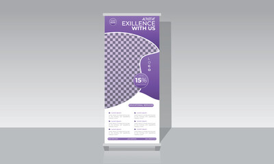 Education Roll Up Banner Standee Template for Education, Admission, Advertisement