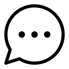 Comment Icon. Simple Speech Bubble Icon. Vector Illustration. 