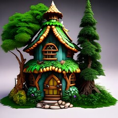 house with tree