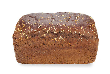 Loaf of rye bread not black background
