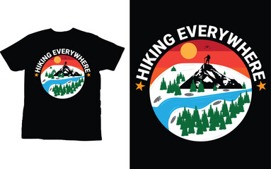 Hiking t-shirt design.