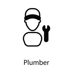 Plumber icon design stock illustration