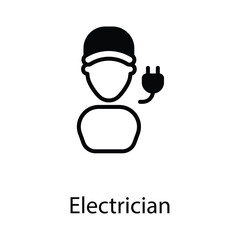 Electrician icon design stock illustration