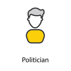 Politician icon design stock illustration