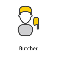 Butcher icon design stock illustration