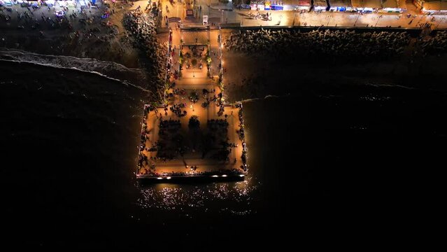 Chaitya bhoomi Dr Babasaheb Ambedkar Memorial night closeup to top Dadar mumbai