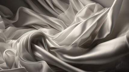 Plakat white silk fabric texture. Satin Background