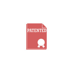 Patented icon isolated on transparent background