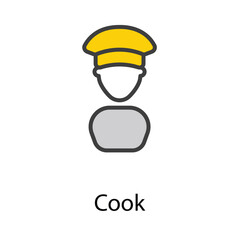 Cook icon design stock illustration