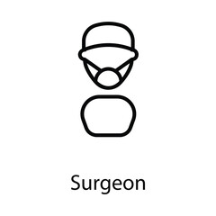 Surgeon icon design stock illustration