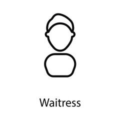Waitress icon design stock illustration