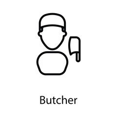 Butcher icon design stock illustration