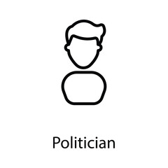 Politician icon design stock illustration