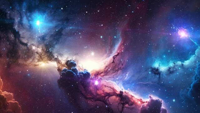 beutiful travel through space 4K.