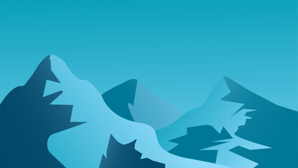 Blue mountain illustration