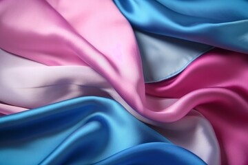 Silk texture elegant background and wallpaper. pink and blue color (ai generated)