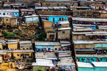 Slums in Abidjan, Ivory Coast.