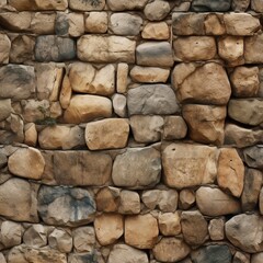 Seamless Natural Stone Wall Textures Pattern Illustration Background with Generative AI