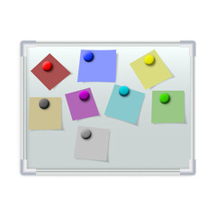 Horizontal magnetic board for drawing, vector illustration