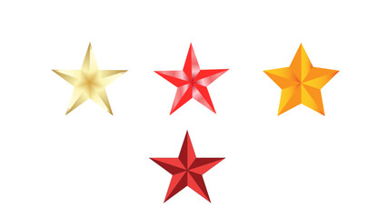Set of  vector star icon illustration