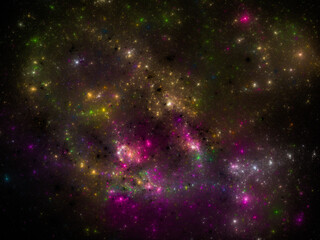 Star field background . Starry outer space background texture . Colorful Starry Night Sky Outer Space background. 3D illustration	