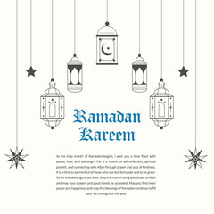 Vector illustration of Arabic style Muslim lantern ornament. Design is Suitable for Ramadan Kareem greeting template. Theme background for Ramadan Kareem.