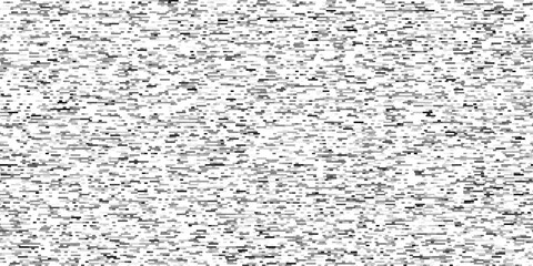 Seamless black and white retro TV or VHS signal static noise pattern transparent overlay. Vintage grunge analog television screen or video game pixel glitch damage dystopiacore background texture. - obrazy, fototapety, plakaty