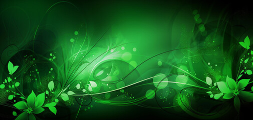 Fototapeta na wymiar abstract green background with circles