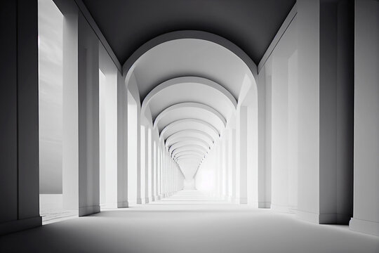 AI generated illustrations and interior space