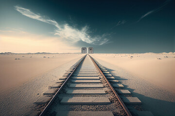 AI generates illustrations railway