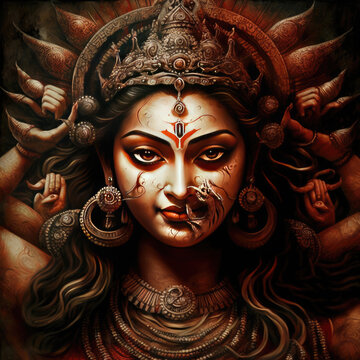 Maa Durga is a Hindu goddess who is widely revered across India and Nepal. She is known as the goddess of power and strength. High Quality Ai Generated