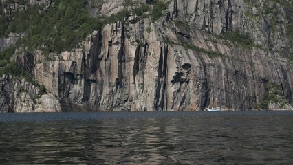 Fototapeta na wymiar Mountainous landscape and fjord, Norway
