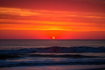 sunset in the sea, generative AI