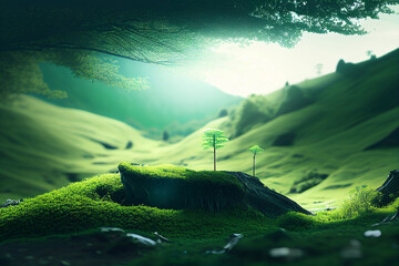 AI generated natural pictorial illustrations