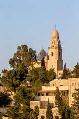 Fototapeta na wymiar Jerusalem, around the Dormition abbey on mount Zion, Israel.