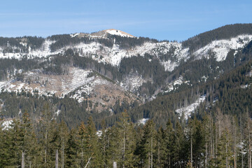 Mountains covered with snow