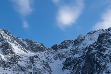 snow covered mountains