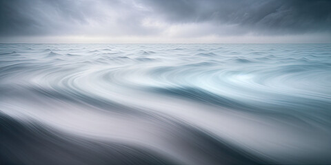 ai generated seascape with dark cloudy sky