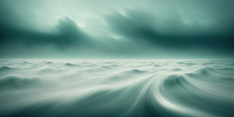 ai generated seascape with dark cloudy sky