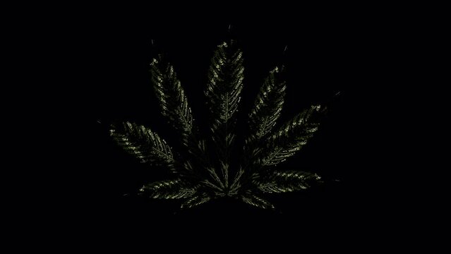 Psychedelic 3d Vj loop visuals party backdrop weed leaf cannabis life smoking marijuana hippie getting high relaxing life 4k texure 