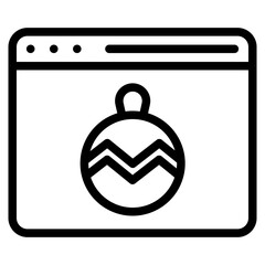 Obraz premium Christmas ball line 