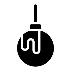 Obraz premium Christmas ball glyph 