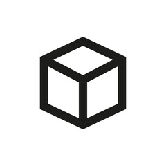 cube line icon simple design