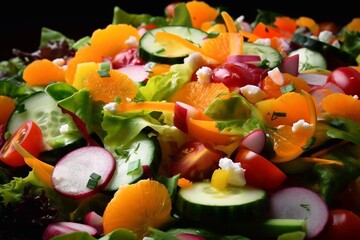 Fototapeta na wymiar Vitamin vegetable salad. AI Generated
