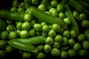 Fototapeta na wymiar Green peas. AI Generated