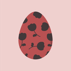 holiday vector red easter egg isolated illustration