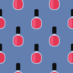 manicure vector red nail polishes seamless pattern